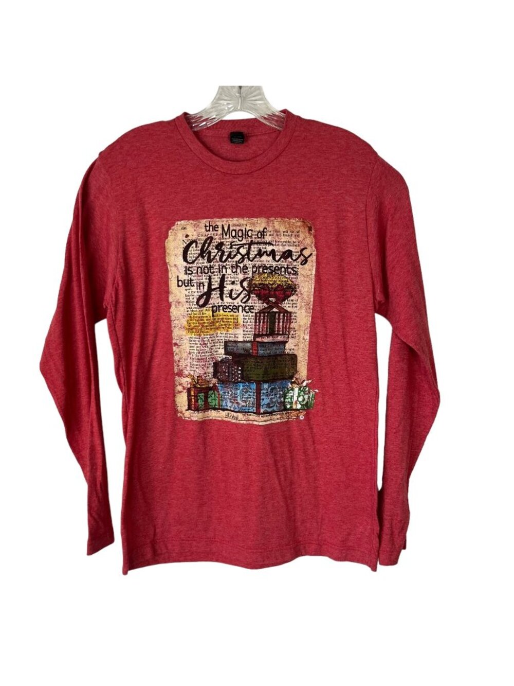 Graphic Tshirt‎ Christmas Themed Womens Medium Red
